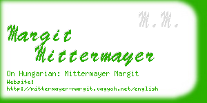 margit mittermayer business card